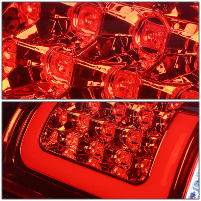 D-Motoring - Tail lights - 3D LED Red Bar - Chrome Housing - Red Lens - Plug-n-Play - Pair - Chevy Silverado 1500(HD) / 2500(HD) / 3500(HD) / Sierra 1500(HD) / 2500(HD) - 4