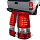 LED Red C-Bar Tail Lights(Red)<br>99-03 Silverado Sierra 1500 2500 3500