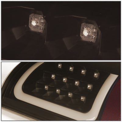 D-Motoring - Tail lights - 3D LED C-Bar - Black Housing - Smoked Lens - Plug-n-Play - Pair - Dodge Ram 1500 / 2500 / 3500 - 3