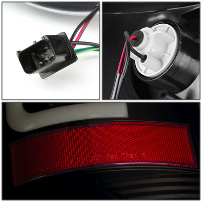 D-Motoring - Tail lights - 3D LED C-Bar - Black Housing - Smoked Lens - Plug-n-Play - Pair - Dodge Ram 1500 / 2500 / 3500 - 5