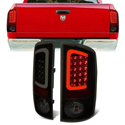 3D LED C-Bar Tail Lights(Tinted)<br>02-06 Dodge Ram 1500 2500 3500