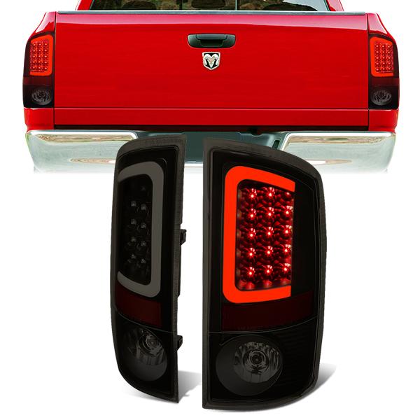 3D LED C-Bar Tail Lights(Tinted)<br>02-06 Dodge Ram 1500 2500 3500