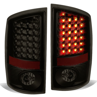 D-Motoring - Tail lights - LED - Black Housing - Smoked Lens - Plug-n-Play - Pair - Dodge Ram 1500 / 2500 / 3500 - 1