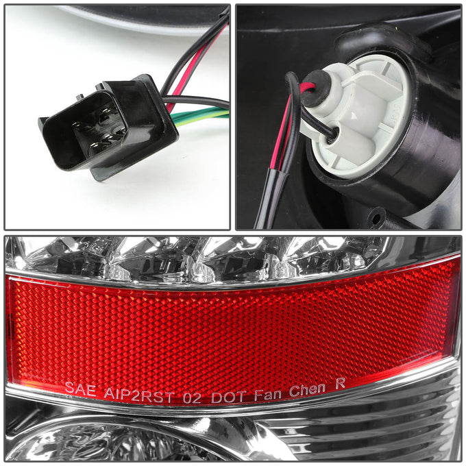 D-Motoring - Tail lights - LED - Chrome Housing - Clear lens - Plug-n-Play - Pair - Dodge Ram 1500 / 2500 / 3500 - 5