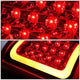 D-Motoring - Tail lights - 3D LED Red C-Bar - Chrome Housing - Red Lens - Plug-n-Play - Pair - Dodge Ram 1500 / 2500 / 3500 - 3
