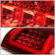 D-Motoring - Tail lights - 3D LED Red C-Bar - Chrome Housing - Red Lens - Plug-n-Play - Pair - Dodge Ram 1500 / 2500 / 3500 - 4