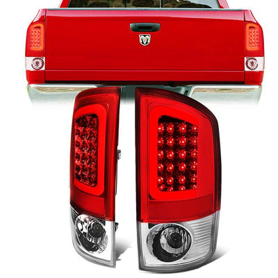 LED Red C-Bar Tail Lights(Red)<br>02-06 Dodge Ram 1500 2500 3500