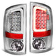 D-Motoring - Tail lights - 3D LED Red C-Bar - Chrome Housing - Clear lens - Plug-n-Play - Pair - Dodge Ram 1500 / 2500 / 3500 - 1