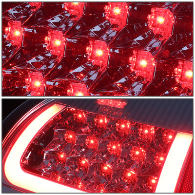 D-Motoring - Tail lights - 3D LED Red C-Bar - Chrome Housing - Smoked Lens - Plug-n-Play - Pair - Dodge Ram 1500 / 2500 / 3500 - 3
