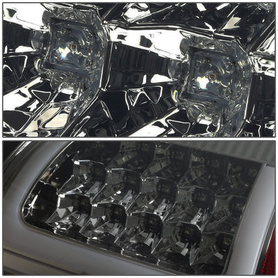 D-Motoring - Tail lights - 3D LED Red C-Bar - Chrome Housing - Smoked Lens - Plug-n-Play - Pair - Dodge Ram 1500 / 2500 / 3500 - 4