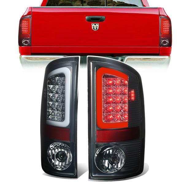 3D LED C-Bar Tail Lights(Smoked)<br>07-09 Dodge Ram 1500 2500 3500