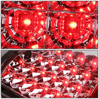 D-Motoring - Tail lights - LED - Chrome Housing - Clear lens - Plug-n-Play - Pair - Dodge Ram 1500 / 2500 / 3500 - 3