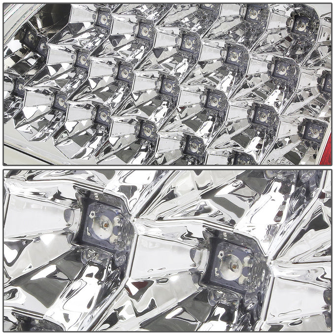 D-Motoring - Tail lights - LED - Chrome Housing - Clear lens - Plug-n-Play - Pair - Dodge Ram 1500 / 2500 / 3500 - 4