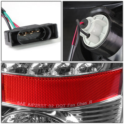 D-Motoring - Tail lights - LED - Chrome Housing - Clear lens - Plug-n-Play - Pair - Dodge Ram 1500 / 2500 / 3500 - 6