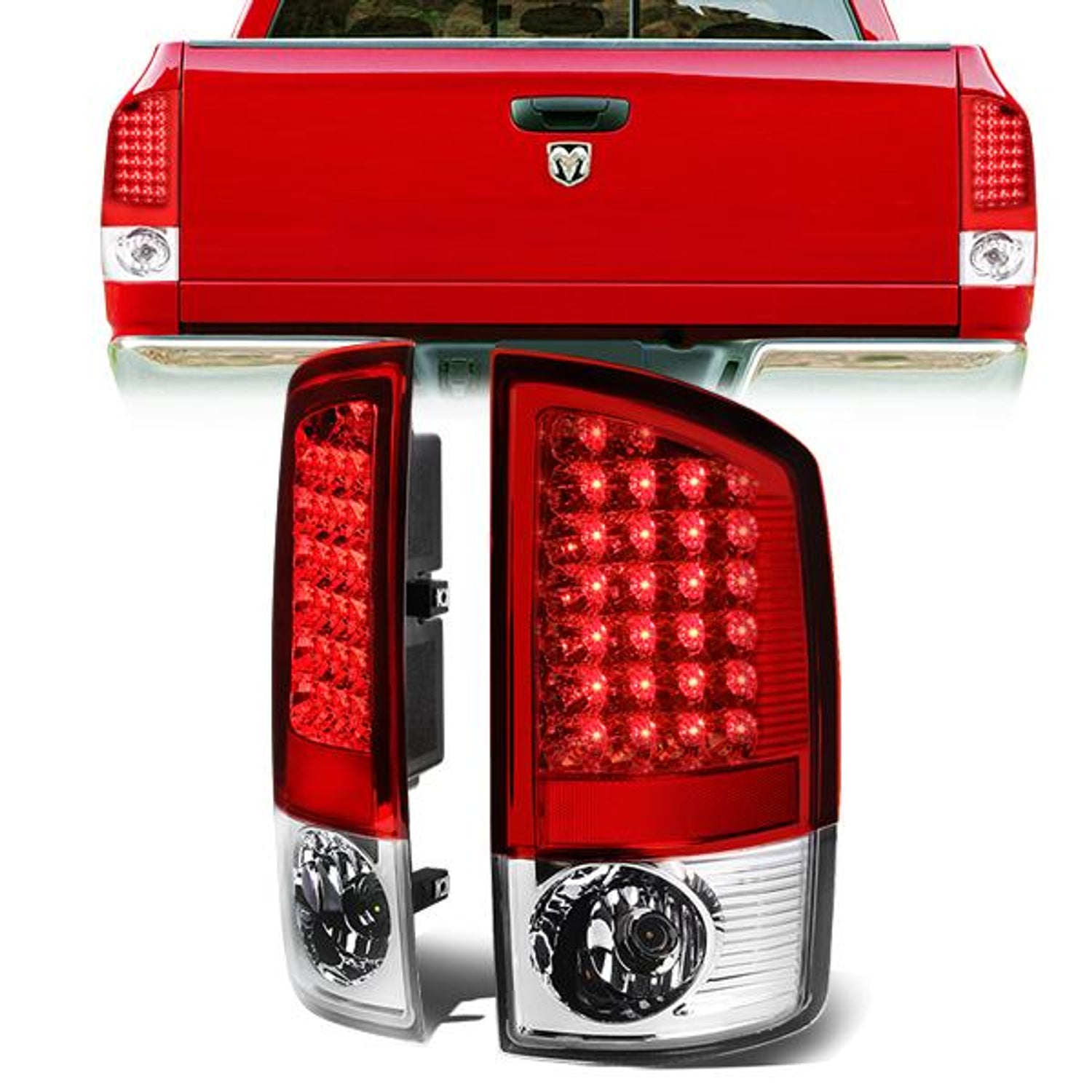 Full LED Tail Lights (Red)<br> 07-09 Dodge Ram 1500 2500 3500