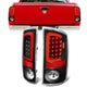 LED Red C-Bar Tail Lights(Black)<br>07-09 Dodge Ram 1500 2500 3500