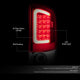 D-Motoring - Tail lights - 3D LED Red Bar - Chrome Housing - Red Lens - Plug-n-Play - Pair - Dodge Ram 1500 / 2500 / 3500 - 2