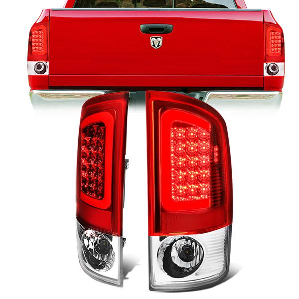 LED Red C-Bar Tail Lights(Red)<br>07-09 Dodge Ram 1500 2500 3500