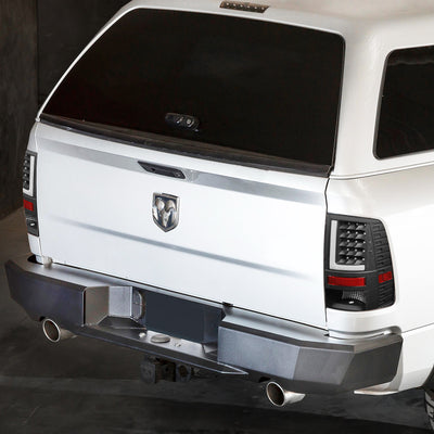 D-Motoring - Tail lights - 3D LED L-Bar - Black Housing - Clear lens - Plug-n-Play - Pair - Dodge Ram 1500 / 2500 / 3500 - 7