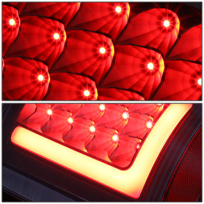 D-Motoring - Tail lights - 3D LED L-Bar - Black Housing - Clear lens - Plug-n-Play - Pair - Dodge Ram 1500 / 2500 / 3500 - 3