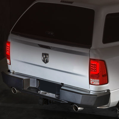 D-Motoring - Tail lights - C-Shape 3D LED - Chrome Housing - Red Lens - Plug-n-Play - Pair - Dodge Ram 1500 / 2500 / 3500 - 7