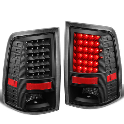 D-Motoring - Tail lights - LED - Black Housing - Clear Lens - Plug-n-Play - Pair - Dodge Ram 1500 / 2500 / 3500 - 1