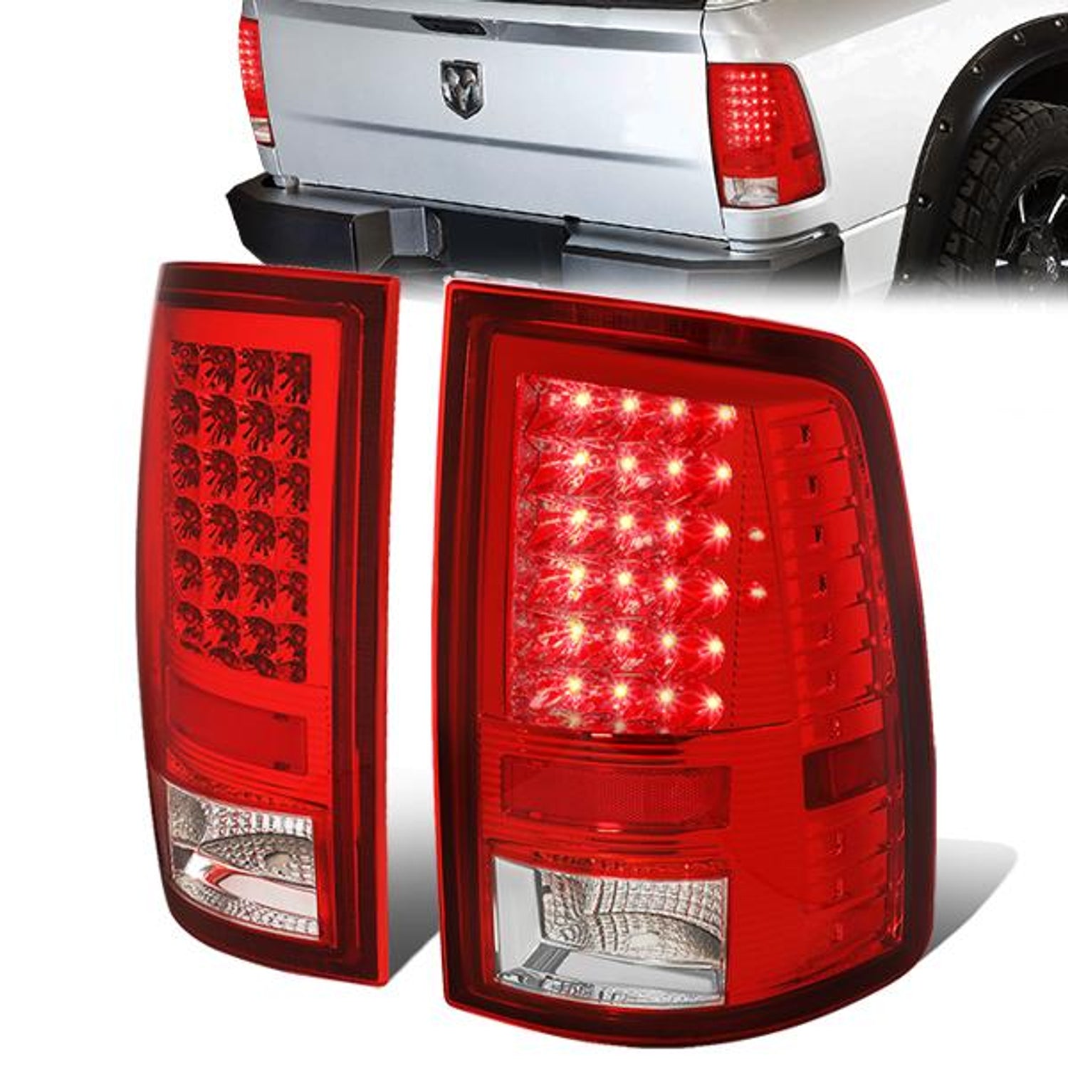 LED Tail Lights (Red)<br>09-17 Dodge Ram 1500 2500 3500