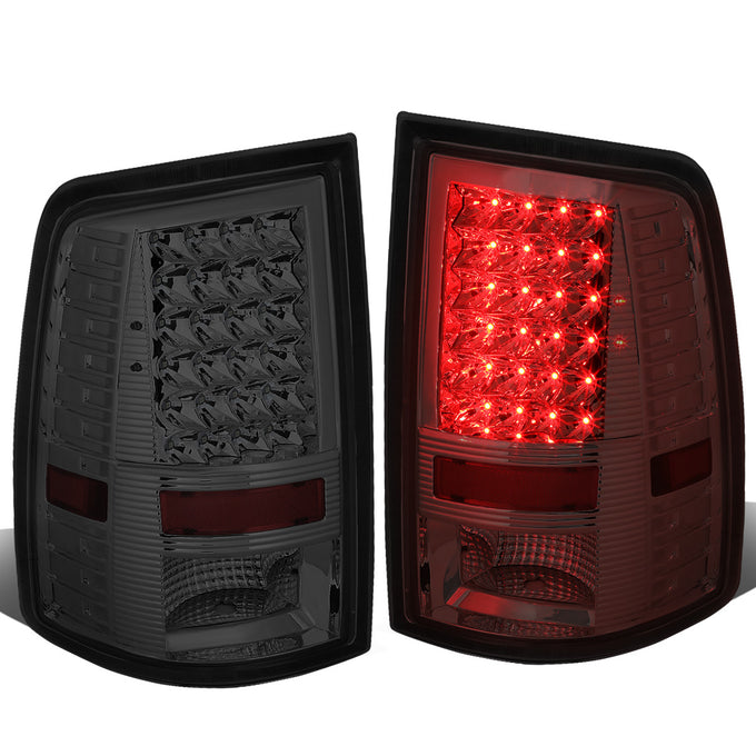 D-Motoring - Tail lights - LED - Chrome Housing - Smoked Lens - Plug-n-Play - Pair - Dodge Ram 1500 / 2500 / 3500 - 1