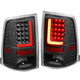 D-Motoring - Tail lights - Red LED L-Bar - Black Housing - Clear lens - Plug-n-Play - Pair - Dodge Ram 1500 / 2500 / 3500 - 1