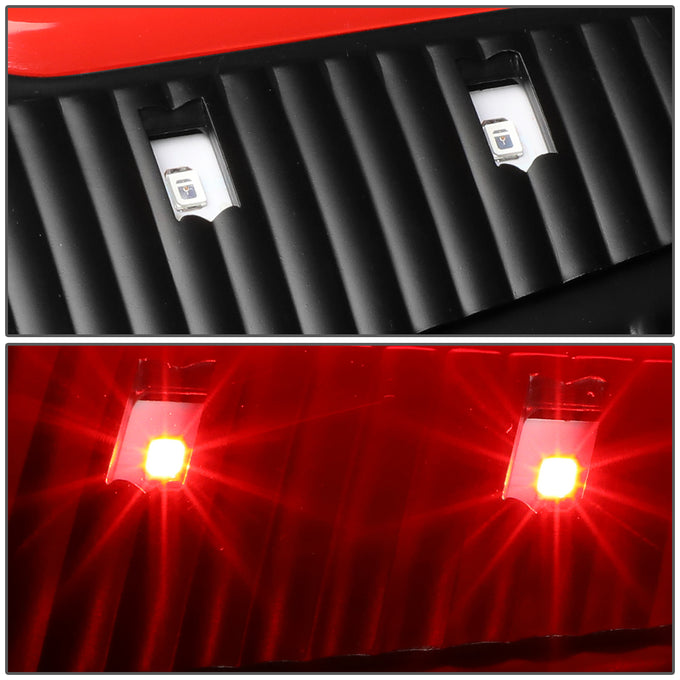 D-Motoring - Tail lights - Red C-Shape 3D LED - Black Housing - Clear lens - Plug-n-Play - Pair - Dodge Ram 1500 / 2500 / 3500 - 5