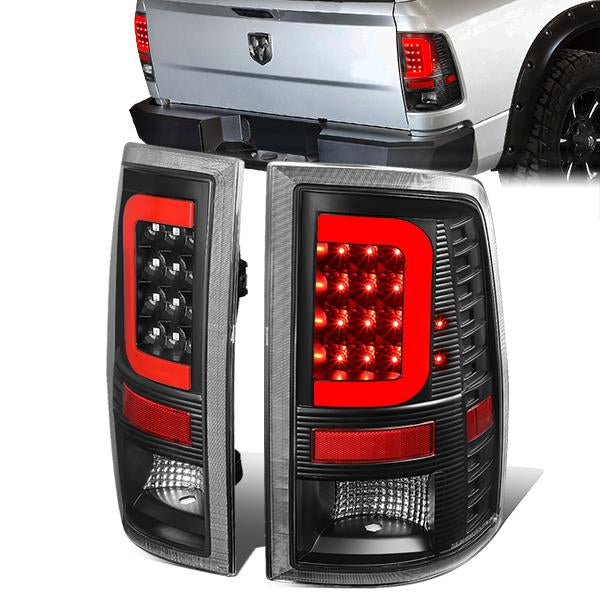 LED Red C-Bar Tail Lights(Black)<br>07-09 Dodge Ram 1500 2500 3500