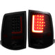 D-Motoring - Tail lights - Red LED L-Bar - Black Housing - Smoked Lens - Plug-n-Play - Pair - Dodge Ram 1500 / 2500 / 3500 - 1