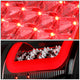 D-Motoring - Tail lights - Red C-Shape 3D LED - Chrome Housing - Clear Lens - Plug-n-Play - Pair - Dodge Ram 1500 / 2500 / 3500 - 3