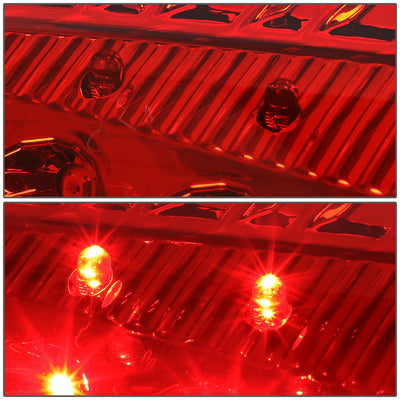 D-Motoring - Tail lights - Red LED L-Bar - Chrome Housing - Red Lens - Plug-n-Play - Pair - Dodge Ram 1500 / 2500 / 3500 - 5