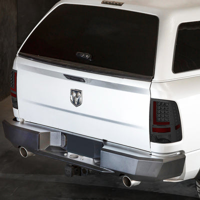 D-Motoring - Tail lights - Red LED L-Bar - Chrome Housing - Smoked Lens - Plug-n-Play - Pair - Dodge Ram 1500 / 2500 / 3500 - 7