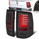 LED Red L-Bar Tail Lights(Smoked)<br>07-09 Dodge Ram 1500 2500 3500