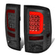 D-Motoring - Tail lights - Red C-Shape 3D LED - Chrome Housing - Smoked Lens - Plug-n-Play - Pair - Dodge Ram 1500 / 2500 / 3500 - 1