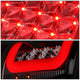 D-Motoring - Tail lights - Red C-Shape 3D LED - Chrome Housing - Smoked Lens - Plug-n-Play - Pair - Dodge Ram 1500 / 2500 / 3500 - 3