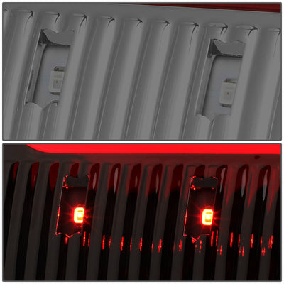 D-Motoring - Tail lights - Red C-Shape 3D LED - Chrome Housing - Smoked Lens - Plug-n-Play - Pair - Dodge Ram 1500 / 2500 / 3500 - 5