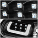 D-Motoring - Tail lights - 3D LED C-Bar - Black Housing - Clear Lens - Plug-n-Play - Pair - Dodge RAM 1500 / 2500 / 3500 - 4