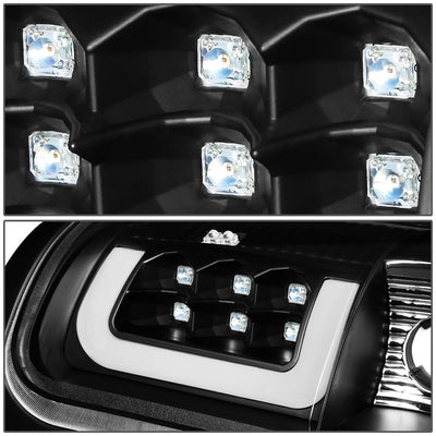 D-Motoring - Tail lights - 3D LED C-Bar - Black Housing - Clear Lens - Plug-n-Play - Pair - Dodge RAM 1500 / 2500 / 3500 - 4