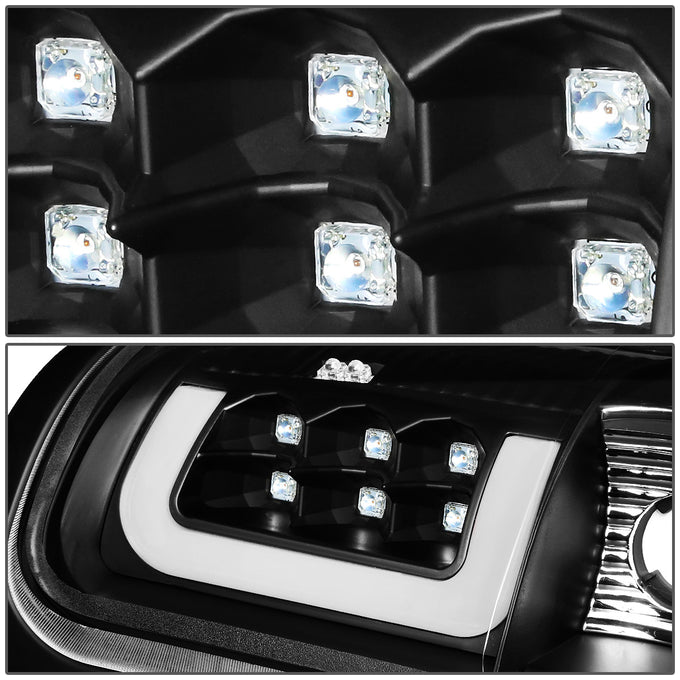 D-Motoring - Tail lights - 3D LED C-Bar - Black Housing - Clear Lens - Plug-n-Play - Pair - Dodge RAM 1500 / 2500 / 3500 - 4