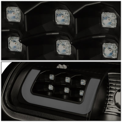 D-Motoring - Tail lights - 3D LED C-Bar - Black Housing - Smoked Lens - Plug-n-Play - Pair - Dodge RAM 1500 / 2500 / 3500 - 4