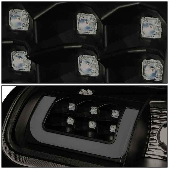 D-Motoring - Tail lights - 3D LED C-Bar - Black Housing - Smoked Lens - Plug-n-Play - Pair - Dodge RAM 1500 / 2500 / 3500 - 4