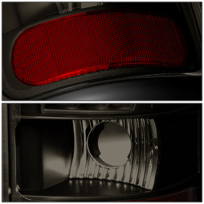 D-Motoring - Tail lights - 3D LED C-Bar - Black Housing - Smoked Lens - Plug-n-Play - Pair - Dodge RAM 1500 / 2500 / 3500 - 5