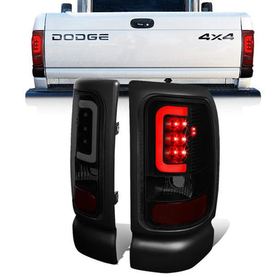 3D LED C-Bar Tail Lights(Tinted)<br>94-02 Dodge Ram 1500 2500 3500