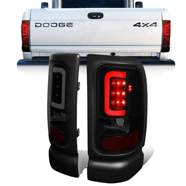 3D LED C-Bar Tail Lights(Tinted)<br>94-02 Dodge Ram 1500 2500 3500