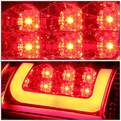D-Motoring - Tail lights - 3D LED C-Bar - Chrome Housing - Red Lens - Plug-n-Play - Pair - Dodge RAM 1500 / 2500 / 3500 - 3