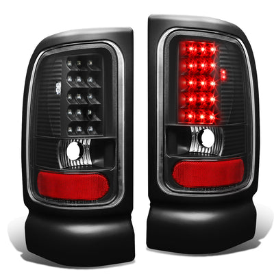 D-Motoring - Tail lights - LED - Black Housing - Clear Lens - Plug-n-Play - Pair - Dodge RAM 1500 / 2500 / 3500 - 1