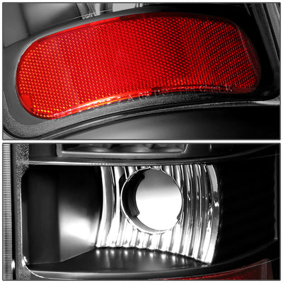 D-Motoring - Tail lights - LED - Black Housing - Clear Lens - Plug-n-Play - Pair - Dodge RAM 1500 / 2500 / 3500 - 4